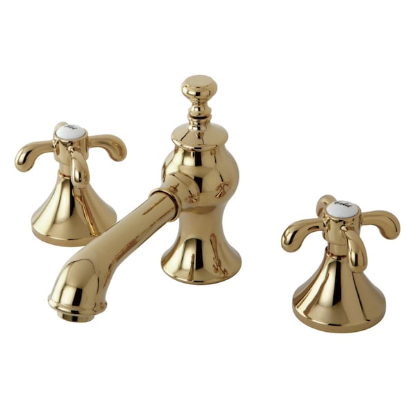 KC7062TX 8" Widespread Bathroom Faucet, Polished Brass
